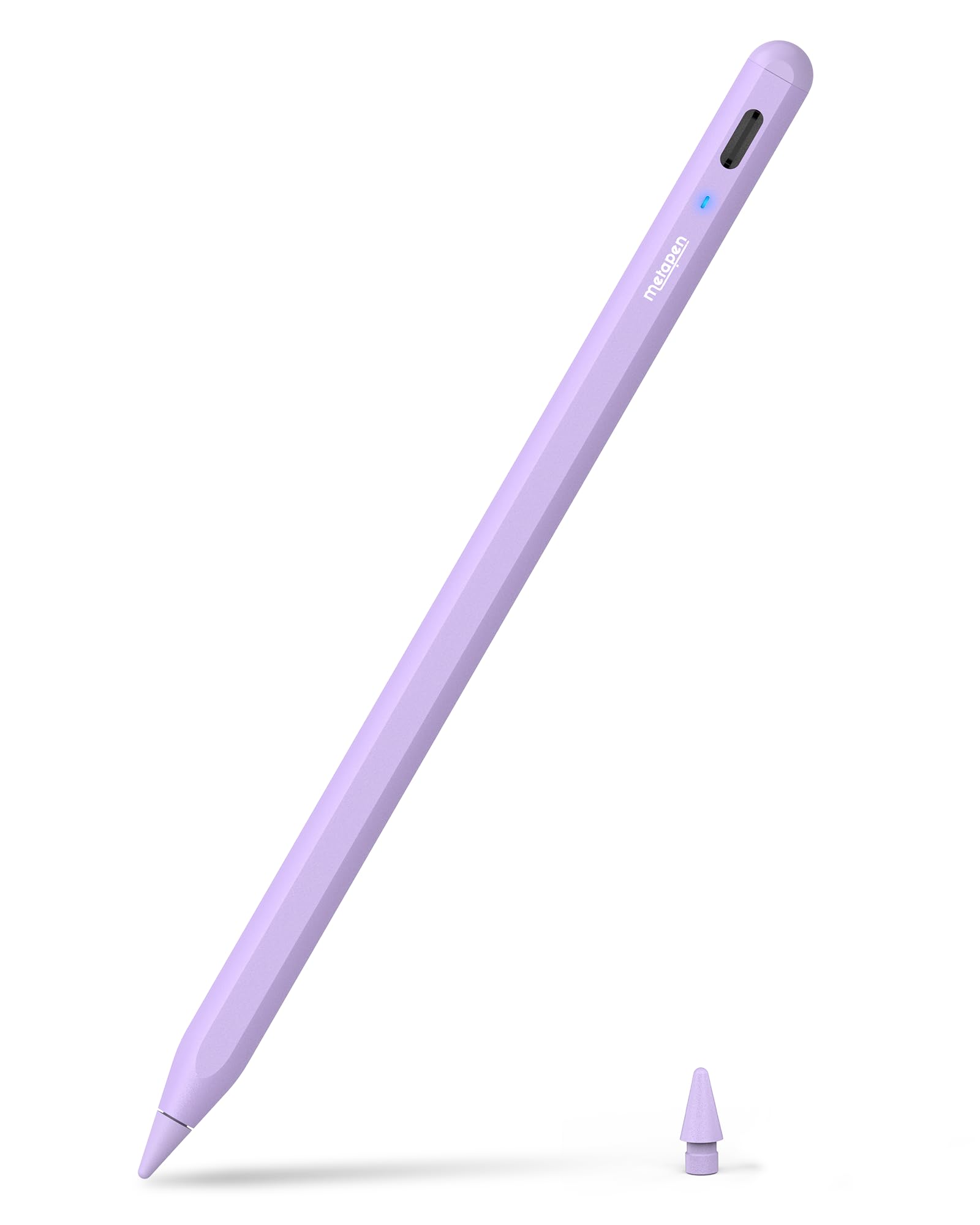Metapen A8 Penna per iPad 2018-2026,Attrazione Magnetica,Rifiuto Palmo | Precisione Pixel,Ricarica Rapida,Stylus Pencil per Apple iPad 11 A16 -6 Gen,Pro 11/12,9/13" M4, Air 3-5/M2-M4,Mini 5/6-Viola