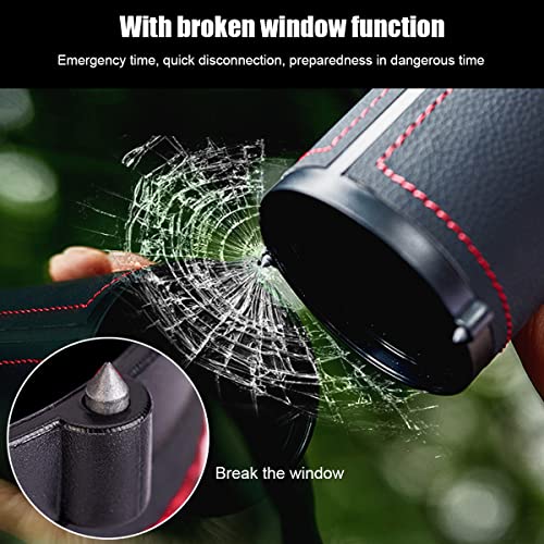 Image of STHIRA PU Leather Cylinder Tissue Box for Car, 2.75 Inch Cup Holder