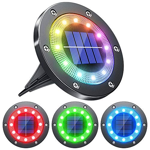 Biling Solar Ground Lights Outdoor with 12LEDs, Multi-Color Solar Outdoor Lights Waterproof, Solar Garden Lights for Pathway Garden Yard Halloween Christmas Decorations (Multi-Color 4pack) Biling Solar Ground Lights Outdoor with 12LEDs, Multi-Color Solar Outdoor Lights Waterproof, Solar Garden Lights for Pathway Garden Yard Halloween Christmas Decorations (Multi-Color 4pack)