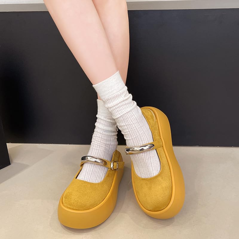 Women's platform retro Mary Jane flats - solid color - suitable for parties, offices, outdoor activities, and daily use2