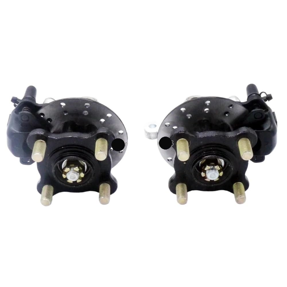 1 Set Mandrini a snodo con Montante dello sterzo con Pinza Freno M14 * 4 Stud da 100 mm Mozzi Ruota a Disco da 130 mm compatibili con passeggini Go Kart e Quad
