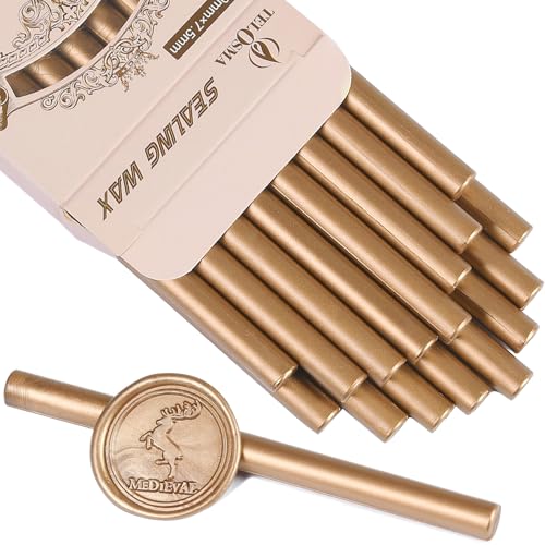 Cachet de cire bronze ancien lot de 16 bâtons pour loisirs créatifs