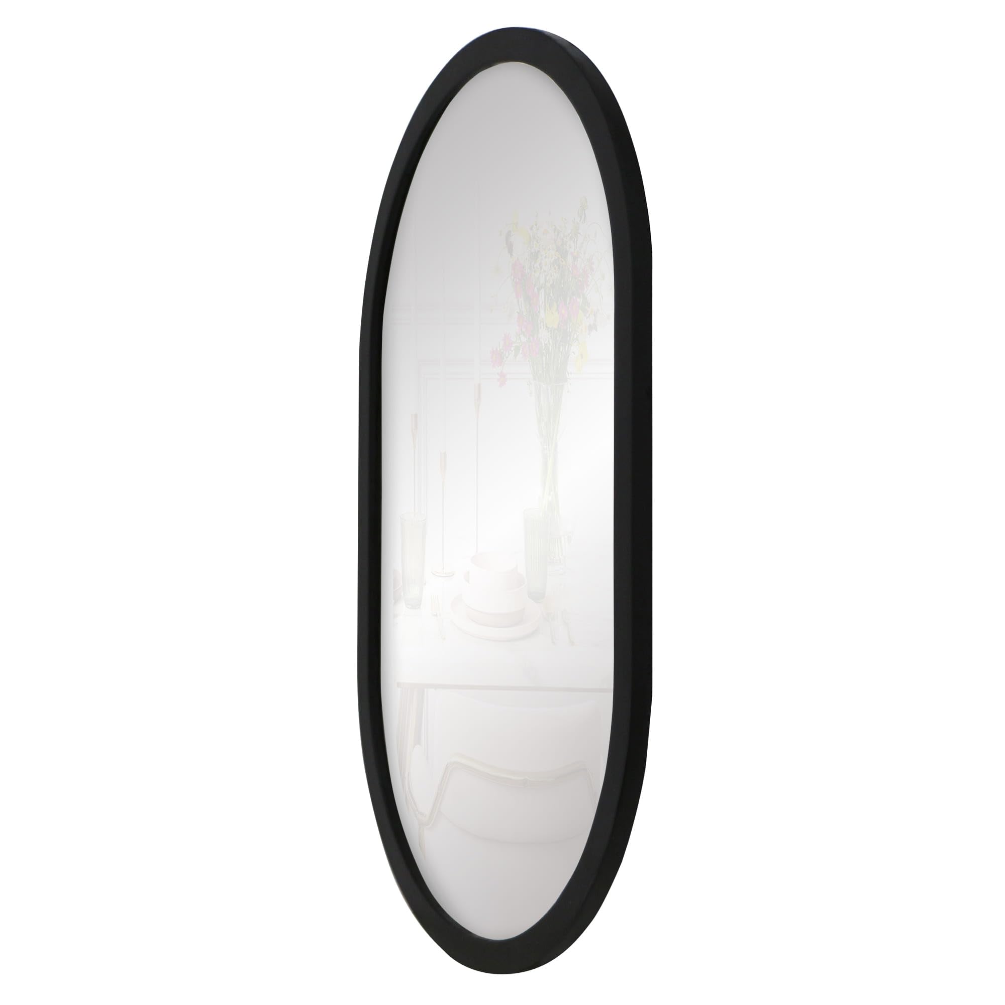 la fabrica del cuadro Espejo Ovalado de Pared Fabricado en España - Moldura 2.5 cm - Acabado Artesanal - Espejo Decorativo Ideal para Salón, Recibidor,Dormitorio y Baño... (Negro, 45x70 cm)