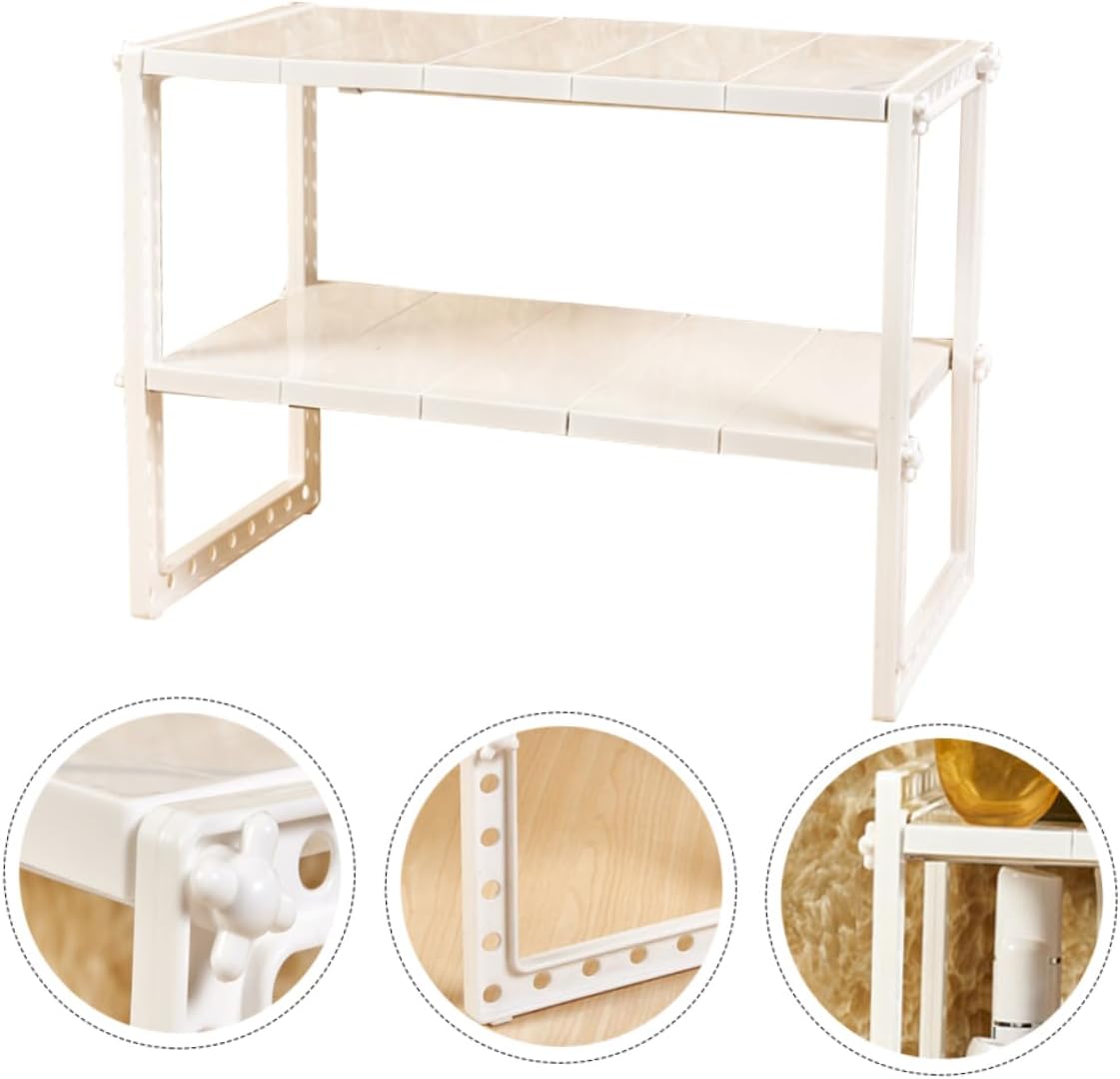 1pc under Sink Expandable Storage Rack Organizer for Kitchen and Bathroom Removable Shelves Space-saving Design Multi-functional Tidy Unit for Home Organization