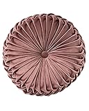 Throw Pillow for Couch Decorative 3D Pumpkin Round Velvet Cushion for Sofa Bed Chair Floor 15'X15',...