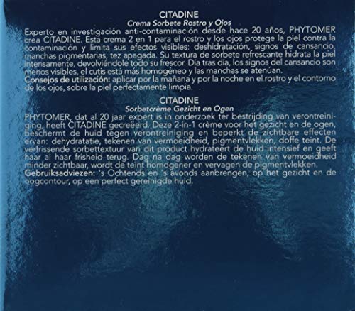 Phytomer Citylife Face and Eye Contour Cream | Soothing Facial Cream Protects and Repairs Dull Skin | Hydrating and Lifting for Tired Skin | 50ml