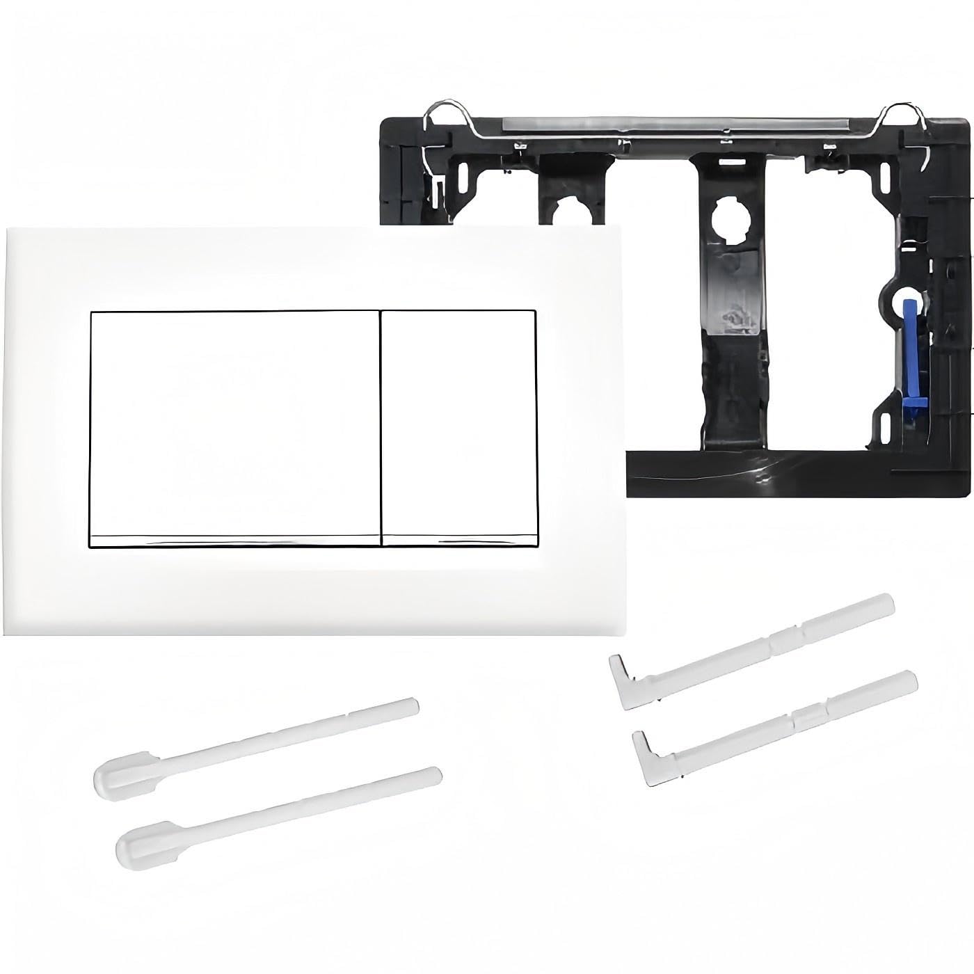 Piastra a pressione con set di rilascio del lavello, piastra a pressione WC compatibile con Geberit Sigma 30, plastica ABS per una maggiore durata e durata, facile installazione