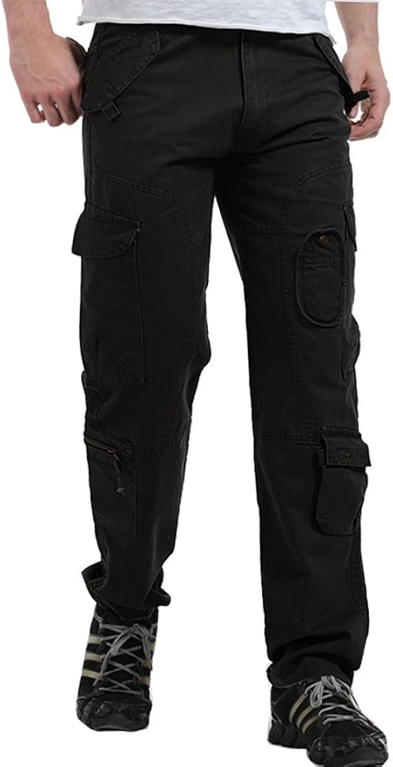LIYT Men's Relaxed Straight Twill Cargo Work Pant Black Amazon.ca