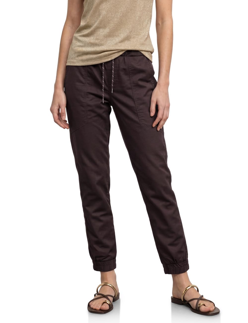 Street One Slim Leg Trousers in Lightweight Quality Ruby Vine 40
