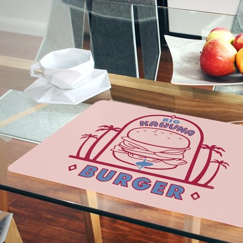 Napperons rose en liège Big Kahuna Burger grand format pour table basse - 6