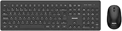 Kit Mouse E Teclado Philips Sem Fio Preto - Spt6308b