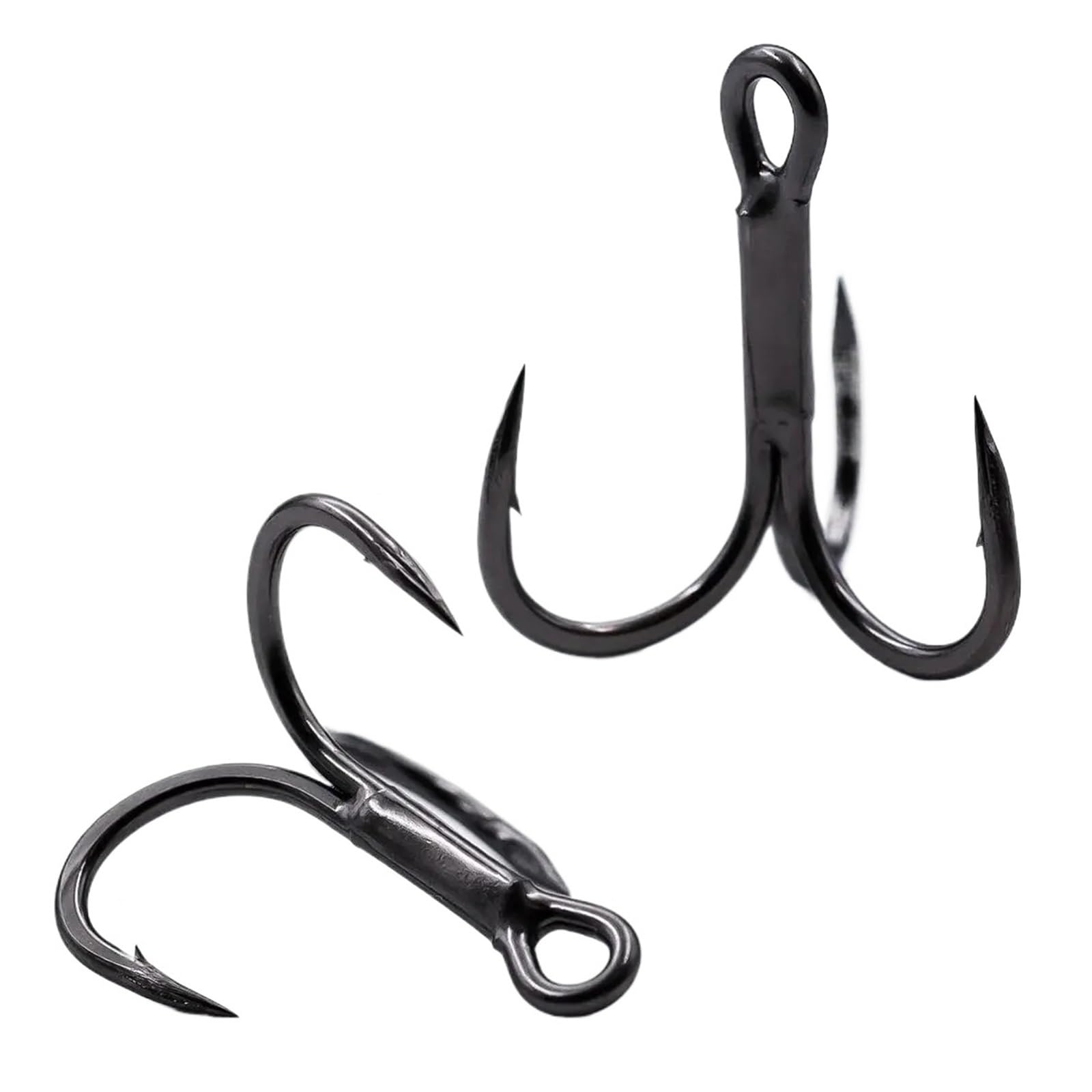 Hameçons de pêche triples en acier à haute teneur en carbone, leurres de remplacement tranchants, leurres durs, truite, poisson bleu, saumon, 4 pièces, 10 à 30 pièces(Size-3-0 Gap-15.45mm,10 P