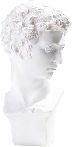 Miniatura 10 de 5.7 "Escultura griega clásica giuliano de Medici, estatua de resina para el busto de David, decoración del hogar (azul)