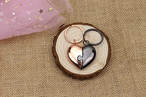 PREMIUM Schlüsselanhänger Puzzle Herz Pärchen für deinen Lieblingsmensch I Liebespuzzle Keychain mit Gravur für Paare I Ich liebe dich Partner Schlüsselringe als Geschenk am Schlüsselband