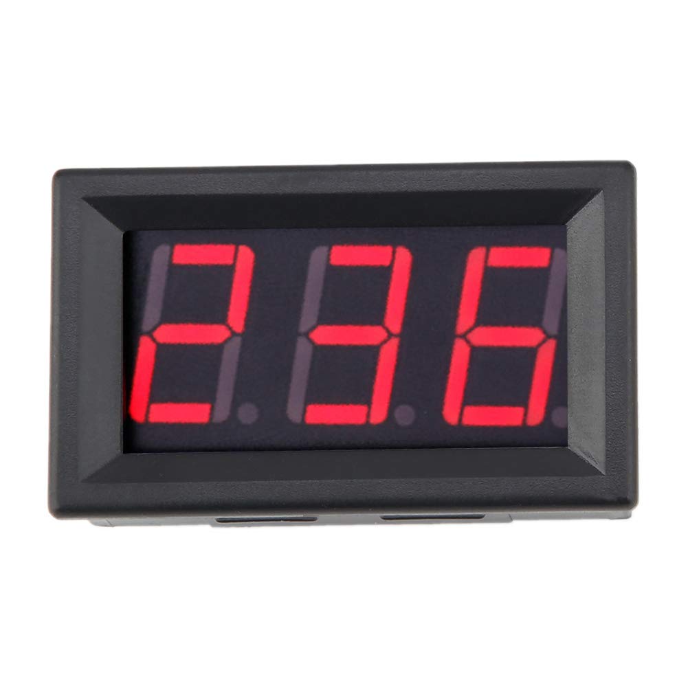 0.56 Inch Two Wire AC 70 380V Digital LED Display Voltmeter with High, for AC Voltage Testing (Font Backlight red)
