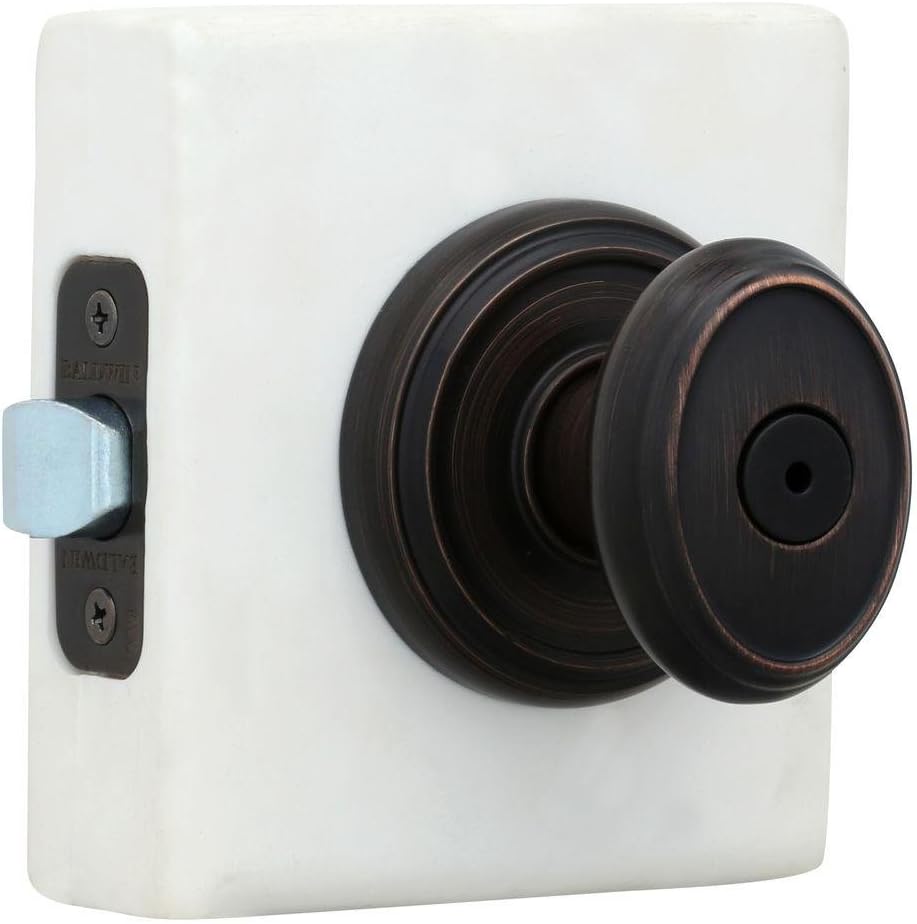 Baldwin93530-007 Prestige Carnaby Bed/Bath Knob in Venetian Bronze