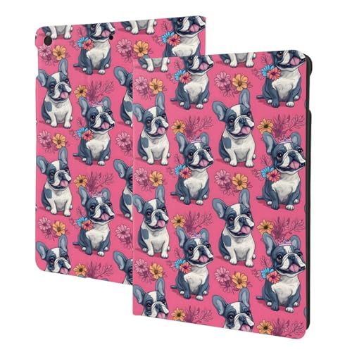 Étui iPad 10.2 bouledogue rose pour iPad 9 / 8 / 7ème génération