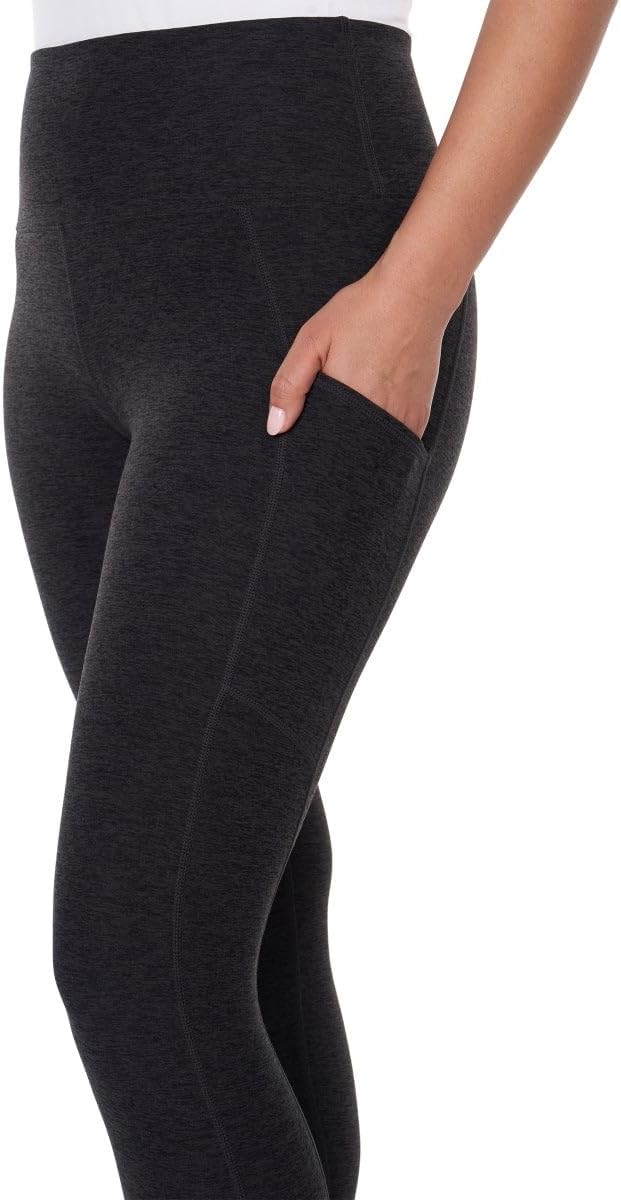 KIRKLAND Signature Capri Leggings for Women - Yoga Leggings - Gym Workout Athletic Yoga Pants with Pockets (Black, XS) - Image 4