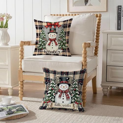Housse coussin 65x65cm Noël imperméable pour protéger le canapé du salon - 4