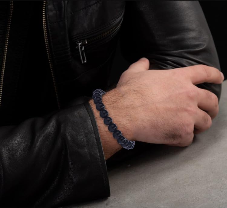 12PCS Crystal Stone Bracelets for Women Men Semi-Precious Gemstone Bracelets 8mm Round Beads Stretch Beaded Bracelet Jewelry Gifts - Image 4