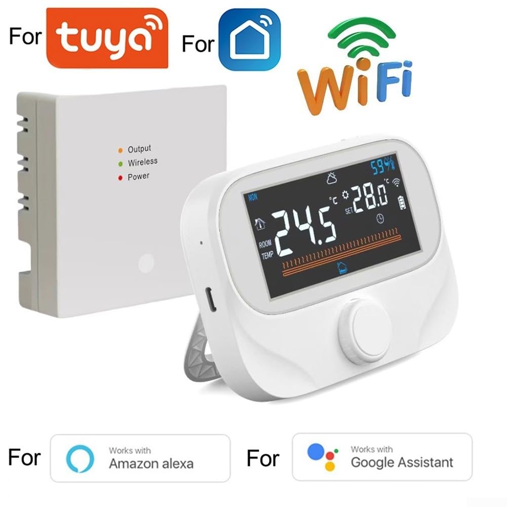 Termóstato de caldera RF para Tuya Smart Wireless Wifi programable Termóstato del sitio