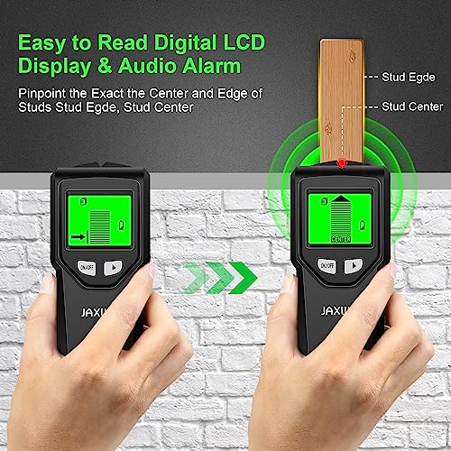 Stud Finder Wall Scanner - 5 In 1 Stud Detector With Intelligent Microprocessor Chip And Hd Lcd Display, Stud Sensor Beam Finders For The Center And Edge Of Wood Ac Wire Metal Joist Pipe (Dark Black) #TOP1