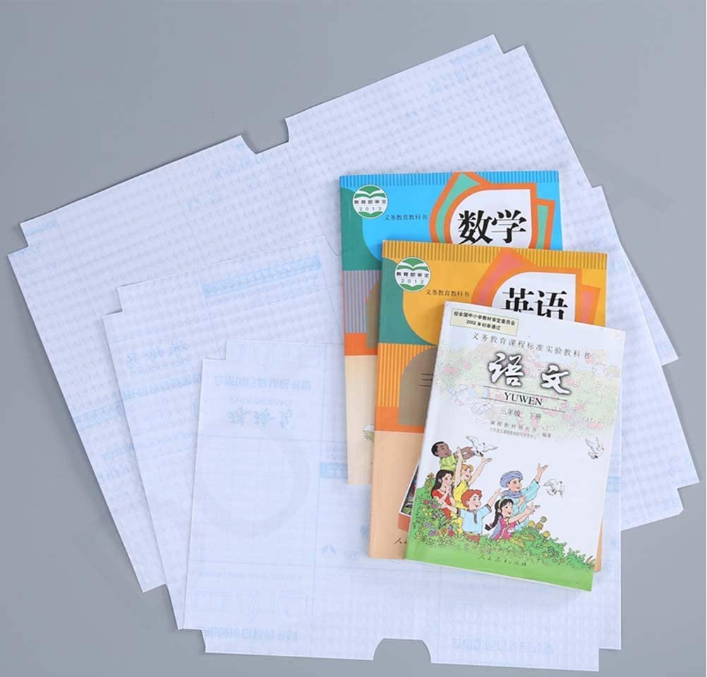 DOZERA Book Cover Sticker Transparent Self-Adhesive Film Clear Matte for Craft, Waterproof School Textbook Protective Case Cover, Book Cover Paper Sticker (Set of 30 Pcs, 3 Sizes Book Cover)