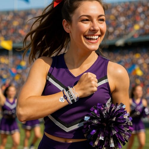 Image of Sportybella Cheer Captain Charm Bracelet- Girls Captain Cheerleading Bracelet- Cheer Jewelry for Cheerleader