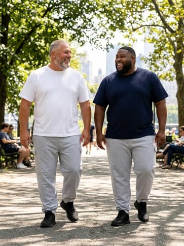 Image of MC BIG & TALL Men's Big and Tall T-Shirts - Stretch Cotton Crewneck T-Shirt Sizes 3X-10X - Durable & Breathable Everyday Tee