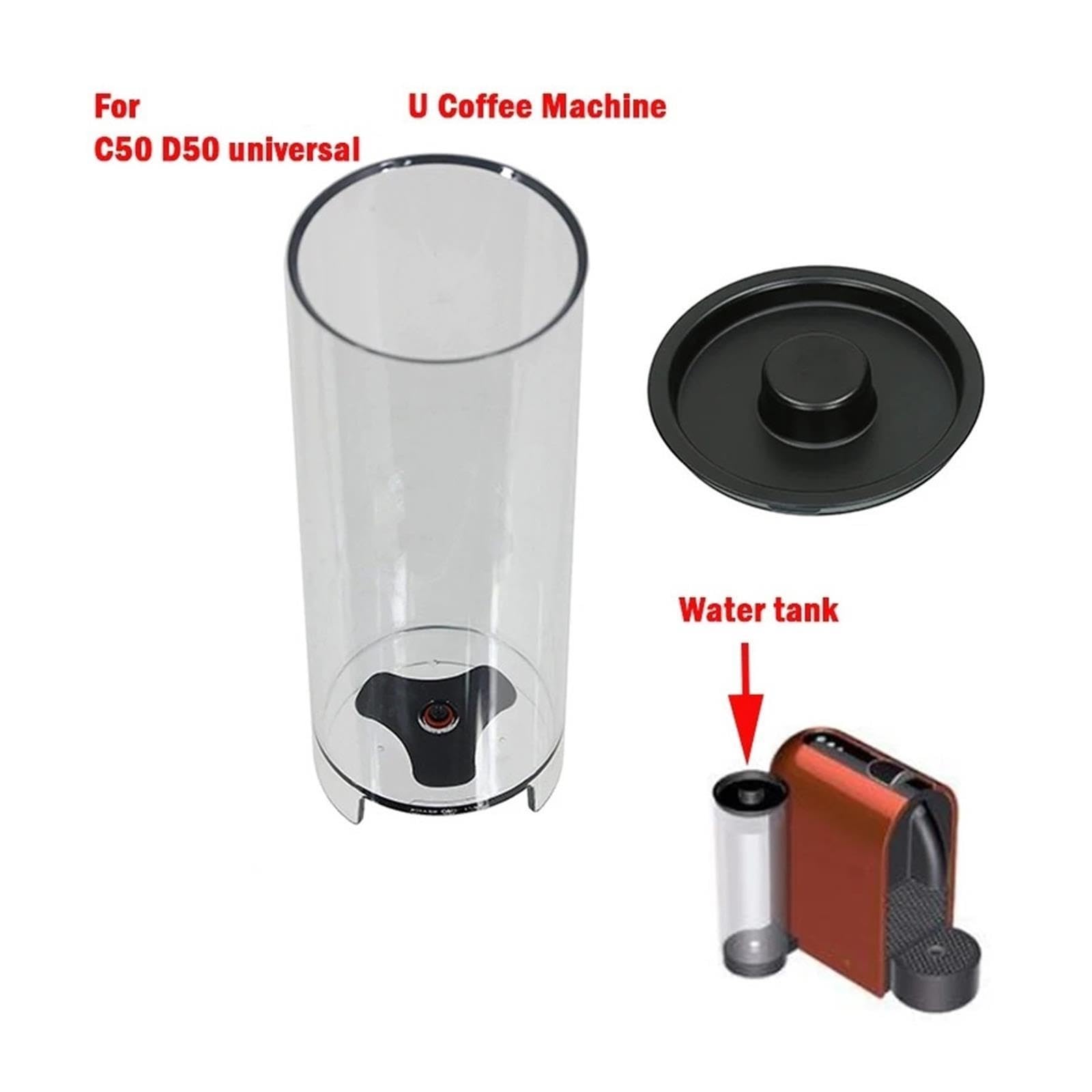 Tapa del tanque de agua Compatible con cafetera Nespresso U C50 D50
