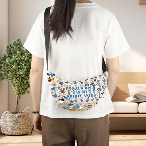 LEVLO Funny Duck Crossbody Bag Cartoon Duck Lover Gift Duck Is My Spirit Shoulder Bag Cartoon Duck Merchandise3