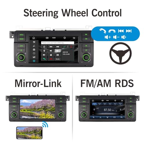Radio para BMW E46 Serie 3 1999-2005 Carplay Android Auto miniatura 5