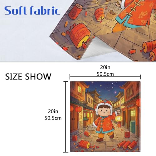 Servilletas de tela cuadradas 20 x 20 pulg pack de 4 miniatura 6