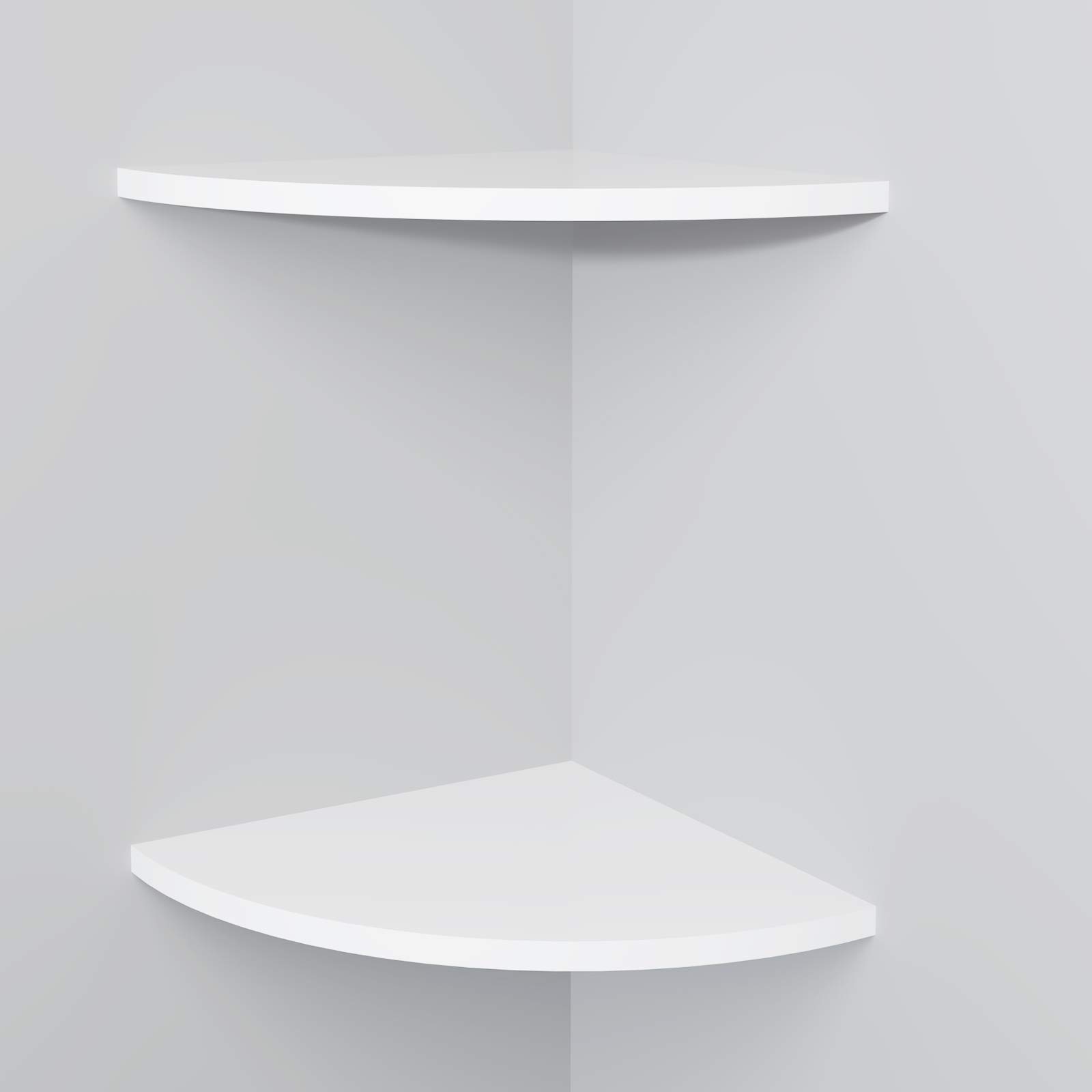 11 Inch Set of 2 Corner Wall Mounted Floating Shelf White,for Kitchen Room ,Living Room,Bathroom and Any Wall Corner Decor Display.