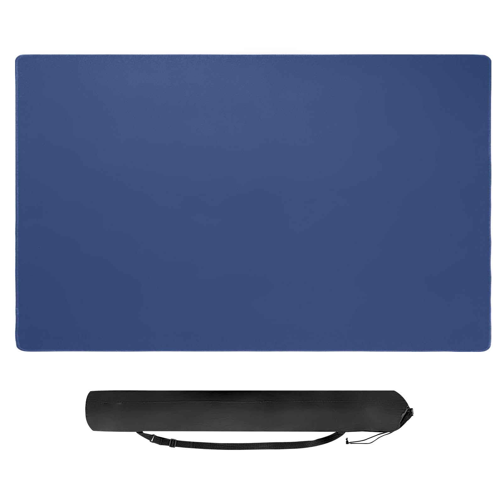 TIASUSAN Large Board Game Mat(Dark Blue, 3.5'x5.5'), Anti-Slip, Noise-Reducing Table Cover for Board Games, Mahjong, Poker, Dominoes, Dice and Card