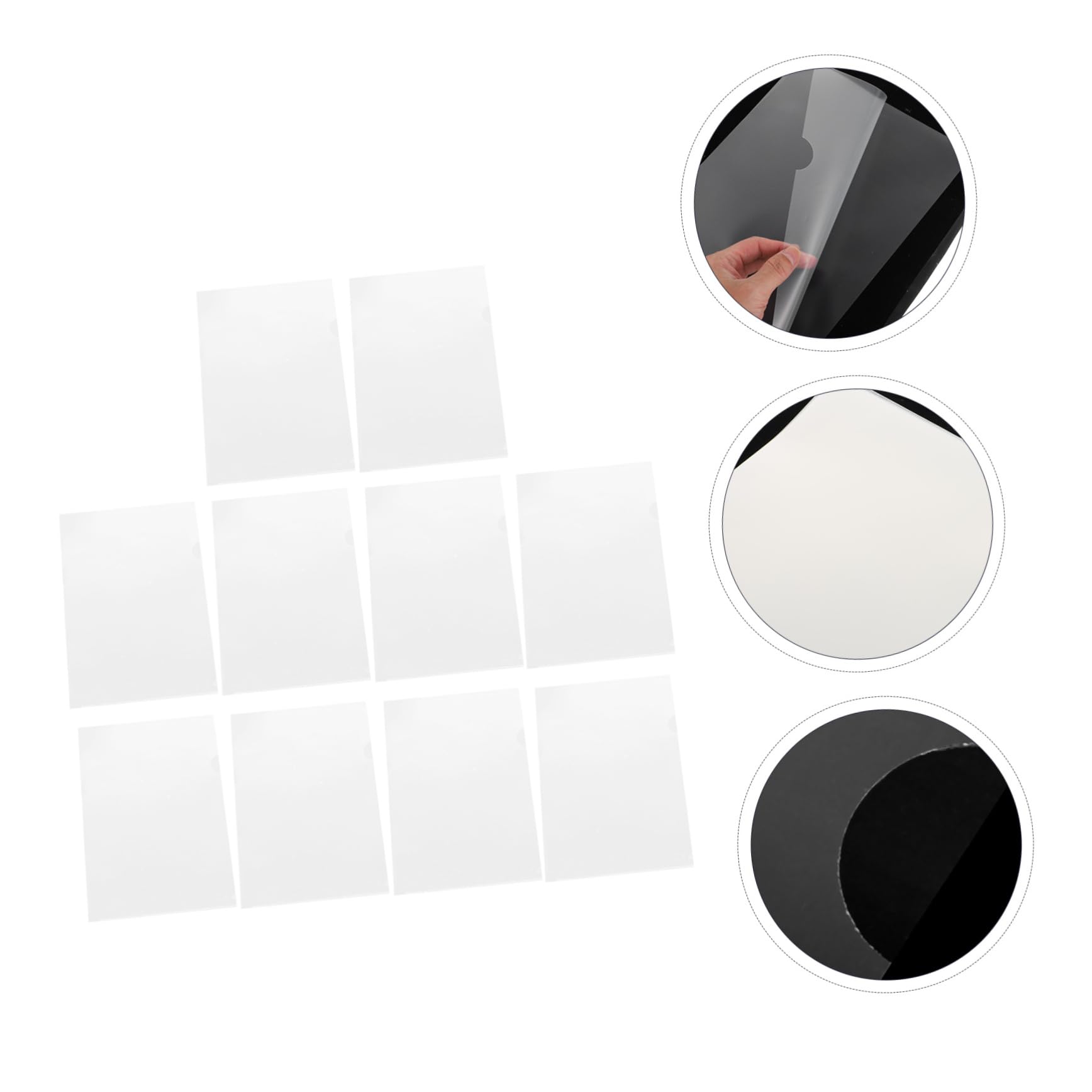 jojofuny 100 Pièces Dossiers Plastique Transparent Forme Organisateurs de Documents Rangement pour Étudiants