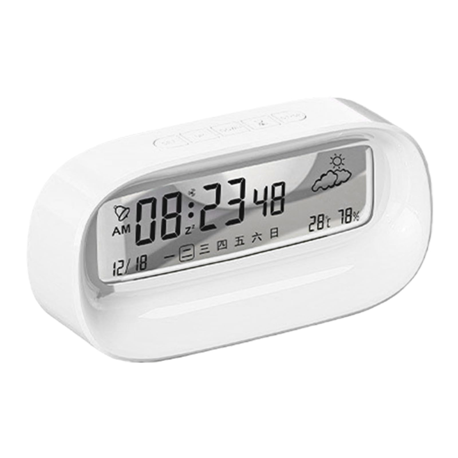 Buxuaaaa Alarm Clocks for Bedroom Living Room Digital Clock Night Light Digital Alarm Clocks with Temperature Date Desk Clock Small Bedside