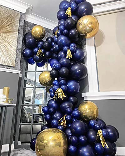 Image of KBZVNAF Navy Blue Latex Party Balloons 50 Pack 12 inch