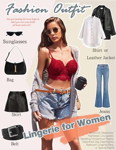 Image of Avidlove Lace Bralettes for Women Y2k Strap Bustier Cami Top V Neck Camisole Lingerie