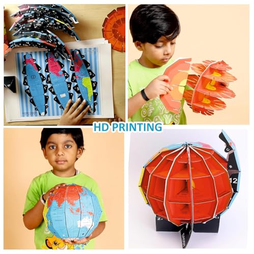 Image of Magicwand STEM & STEAM Educational,Decorative Spinning Political Educational Laminated DIY World Globe with Earth Cores【MADE IN INDIA】