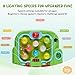 YOHOOLYO Whack A Mole Game for Toddlers, Interactive Pounding Toy for 3 Year Old Boys and Girls, Educational Whack Mole Game for Kids with Sound and Light, Gifts for Ages 3+, 2 Hammers & 5 Modes