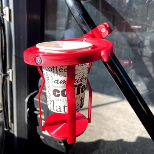 Gyroscope Cup Holder 360 Rotatable No Spill Cup Holder Gimbal Gyro Self Leveling Universal Drink Holder for Truck Tractor Bus Driver (Red)