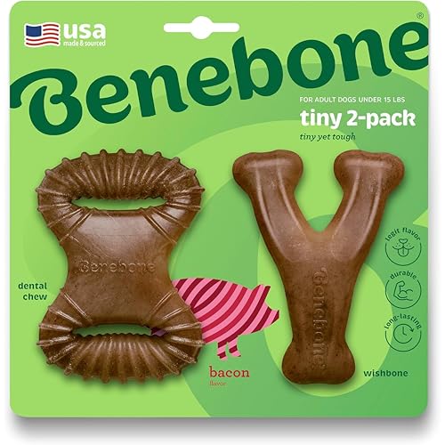 Benebone Mordedores Pequenos Tiny Wishbone/Dental Chew Bacon