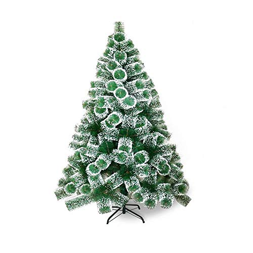 AufuN Albero Di Natale Artificiale 225 Cm - Effetto Neve E Pigne - Verde - Con Supporto In Legno