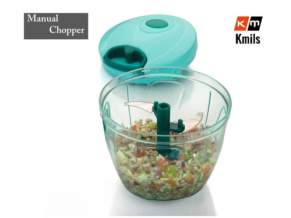 Kmils Plastic Manual Vegetable Chopper for Kitchen, Onion Chopper, Onion Cutter, Vegetable Cutter for Kitchen (Multi Colour)(750 ml - 5 Blade) 1