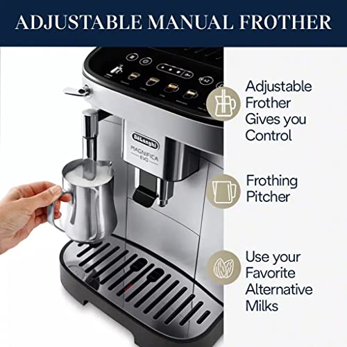 De'Longhi Magnifica Evo Automatic Espresso & Coffee Machine with Manual Milk Frother, Built-in Grinder & Auto-Clean Function - For Latte, Cappuccino, Americano, Iced Coffee, ECAM29043SB by De'Longhi - Image 4