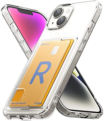 Coque Portefeuille iPhone 14 Transparente Ringke Fusion Card Étui Rigide Solide Bumper
