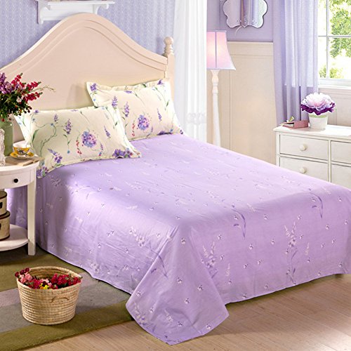 Draps en coton 160x230cm drap plat lit simple double - 2