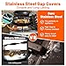 Stove Gap Covers for Electric, Oven Side Guards 2pcs, Gas Range Crack Strip, Stainless Steel Space Filler Between Stove & Counter Top, Crumb Catcher-Adjustable Len. 13.8