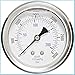 LIQUID FILLED PRESSURE GAUGE, 2.5" DIAL DISPLAY, STAINLESS STEEL CASE, BRASS INTERNALS, 1/4 MALE NPT BACK MOUNT CONNECTION, DUAL SCALE PSI & BAR (0-3,000 PSI)